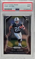 2019 Prizm Packers JOSH JACOBS Rookie RC Card PSA 9 MINT. rookie card picture