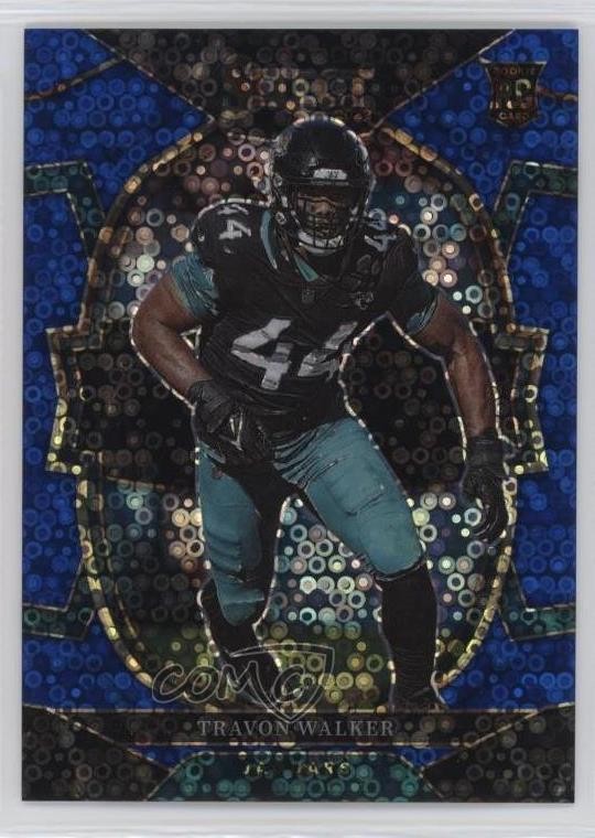 2022 Panini Select Concourse Blue Disco Prizm 18/25 Travon Walker Rookie RC 8e3