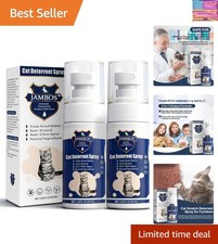 2 Bottles Cat Deterrent Spray Natural, Non-Toxic Anti-Scratch Spray for Cat...
