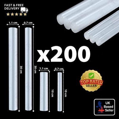 Heißklebesticks Bastelwerkzeug Allzweck Klar Schmelzen Multi Größen Kleber