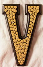 Dot Painted Wood Letter-V