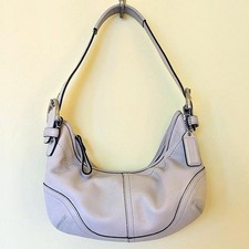 Y2K Vintage Coach Soho Mini Hobo In Cream Leather