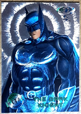 1995 Batman Forever Silver Flasher Card 35 THE DARK KNIGHT.