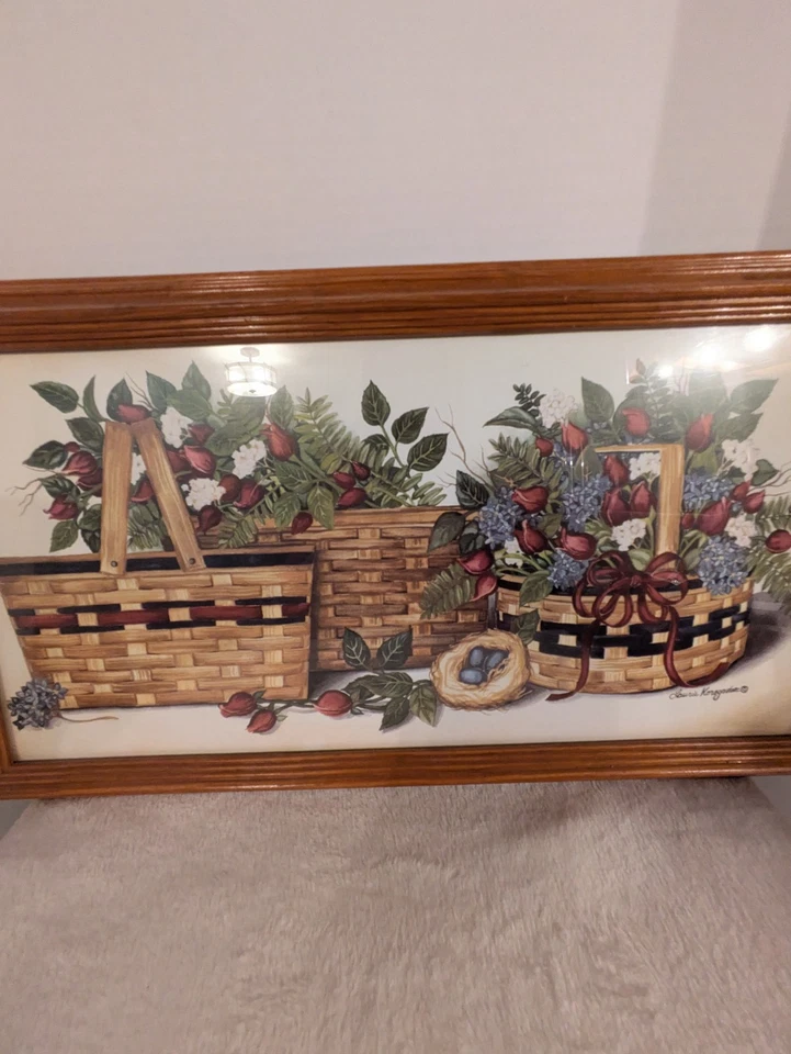 Изображение 3 корзин 22,25 x 12 дюймов с птичьим гнездом и яйцами - Изображение 3 из 4