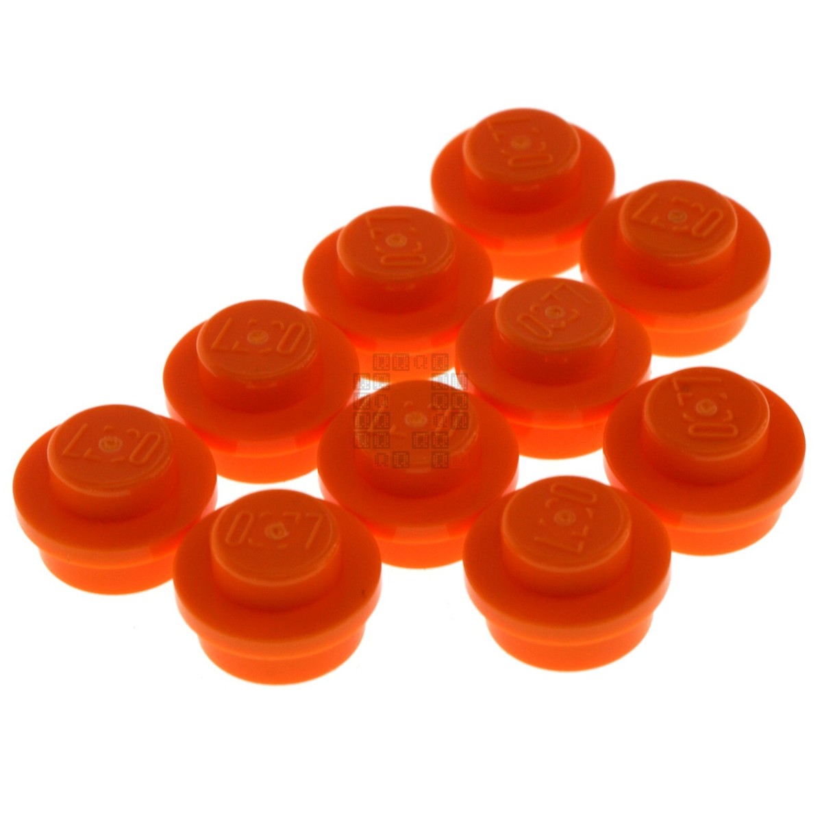 LEGO 4157103 1x1 Round Plate, Bright Orange, 10-Pack | eBay
