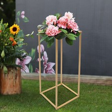 10 PCS Metal Wedding Flower Stand Gold Rectangular Display Rack Flower Racks New