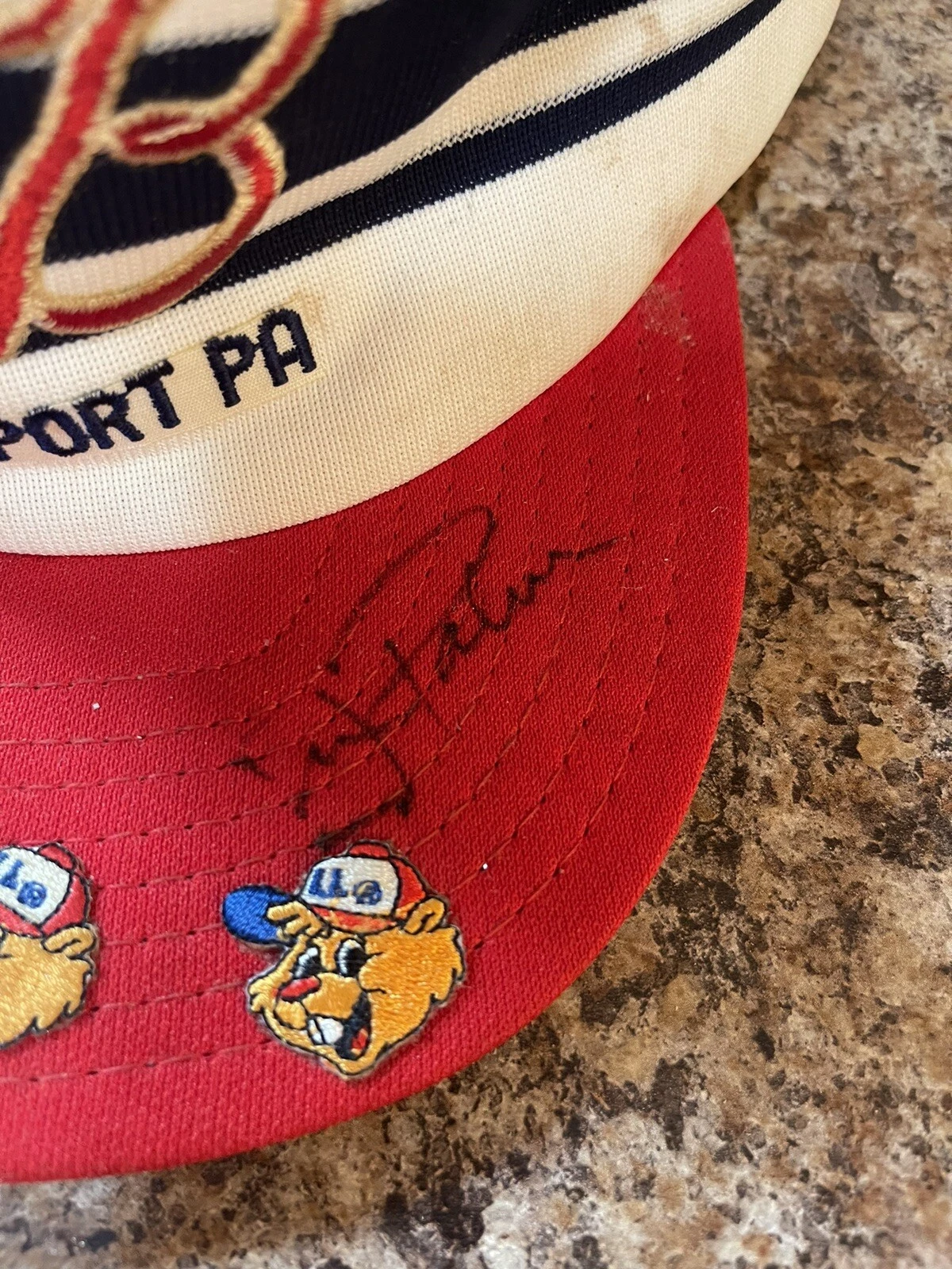 Vtg Little League World Series Hat SnapBack Classic Stripes RARE Jim Palmer Auto - thumbnail 3