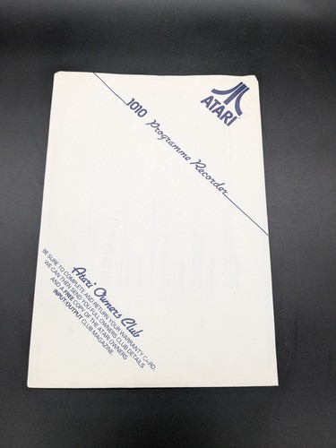 Atari 1010 Programm Recorder Bedienungsanleitung & versiegelter Garantieumschlag. - Bild 3 von 9