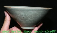6" Old Chinese Dynasty Korea Koryo Porcelain Willow Red-crowned crane Bowl Bowls
