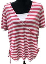 Vintage Venezia Striped Shirt Top Size 18/20