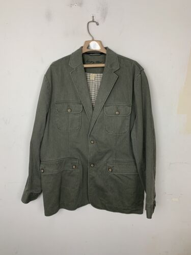 Territory Ahead Mens Jacket Blazer 48 Green Canvas Utility Workwear Sport Coat - Picture 1 of 9