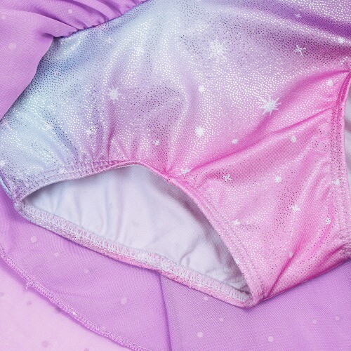 Niñas Vestido de Baile Ballet Manga Volantes Tutú Falda Leotardo Sirena - Imagen 19 de 22