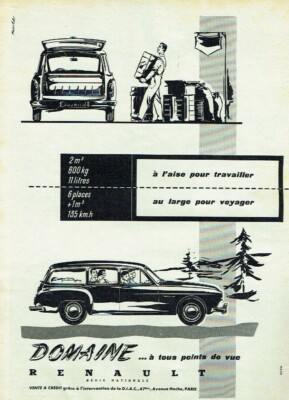 Advertising 1220 1957 Renault Domaine credit Diac Roche