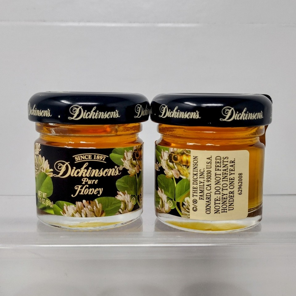 6 DICKINSON'S Preserves Jam Jelly Honey Multi Flavors Miniature 1oz
