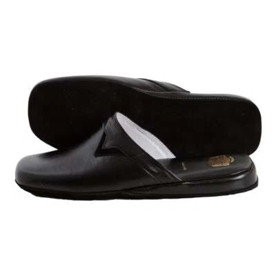 SANDALI SHOP® Pantofole Uomo Vera Pelle Totale | Ciabatte Made in Italy Fatte a Mano Classiche