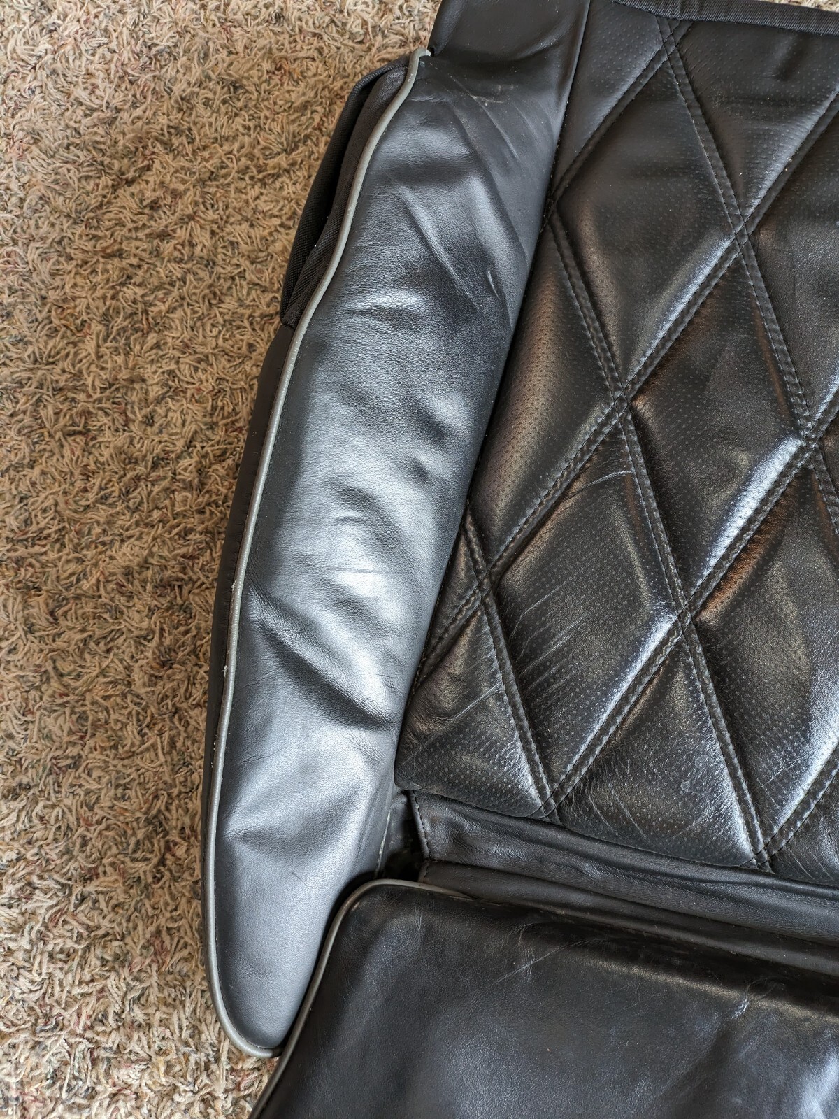 black 10-12 BENTLEY FLYING SPUR front left driver SEAT bottom CUSHION