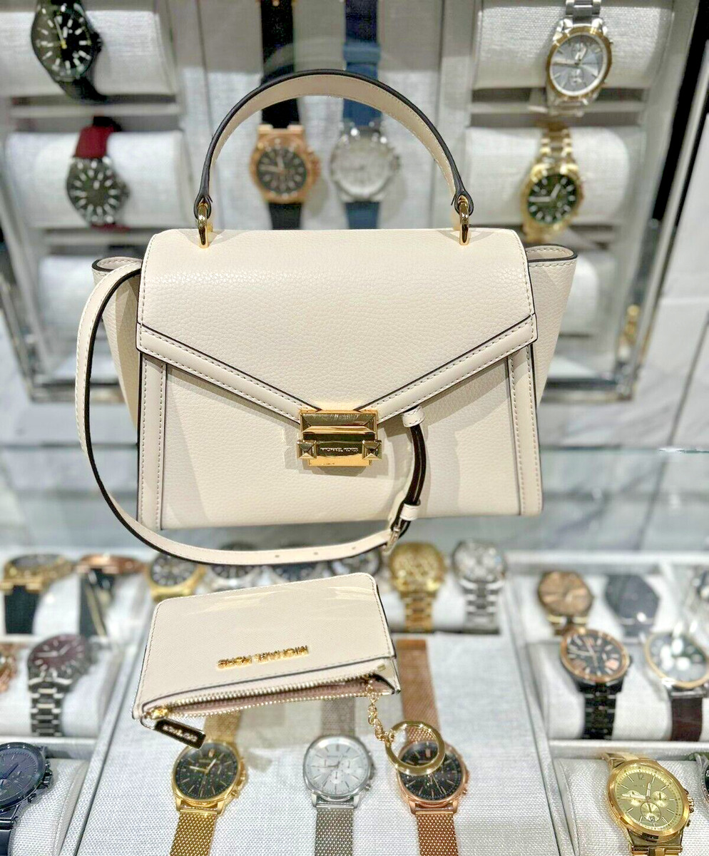 Michael Kors Whitney MD Flap Leather Satchel Bag +Coinpouch Michael Kors Whitney MD Flap Leather Satchel Bag +Coinpouch