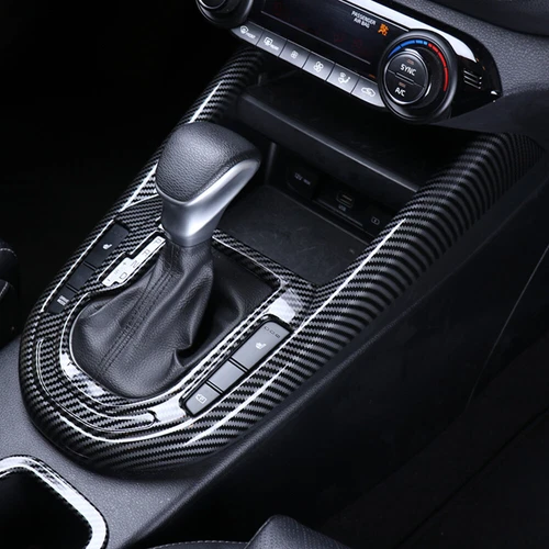 Panel de cambio de marchas interior de fibra de carbono ABS para Kia Forte K3 2019-2024 - Imagen 2 de 3