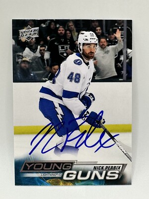 2022-23 Upper Deck Young Guns Nick Perbix #478 Rookie RC SIGNED IP AUTO