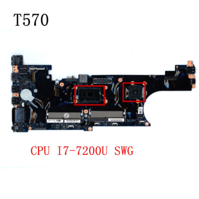 For Lenovo ThinkPad T570 Motherboard CPU I5-7200 SWG FRU 01ER407 01ER387 02HL432