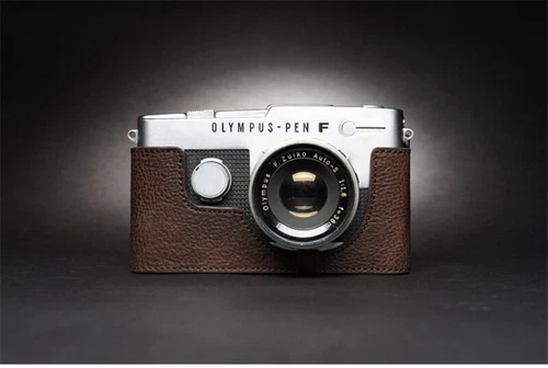 New Handmade Olympus PEN FT FV Leather Half Case Camera Retro Cover Insert Gift - Picture 12 of 20