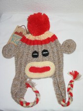 Andes Gifts Sock Monkey Kid's Hat / Winter Cap - Hand Made in Peru - NWT 