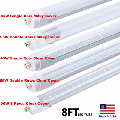8Feet Single Pin LED Tube Lights 8FT FA8 T8 LED Shop Light Warehouse Bulb Light