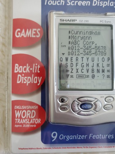 Sharp Wizard Organizer OZ-290 Palm Pilot Vintage flambant neuf dans son emballage - Photo 4 sur 8