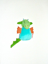 wie Neu ♥️ Käthe Kruse Drache Dino 14 cm blau Stofftier Kuscheltier Plüschtier