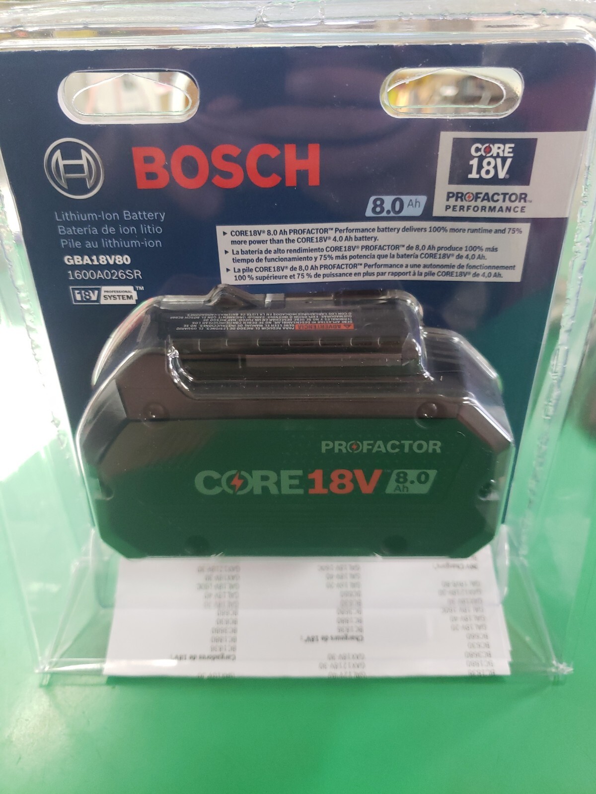 Bosch GBA18V80 Core 18V 8.0 Ah Lithium 