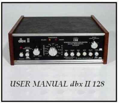 dbx II 128 - DBX 2 128 BEDIENUNGSANLEITUNG