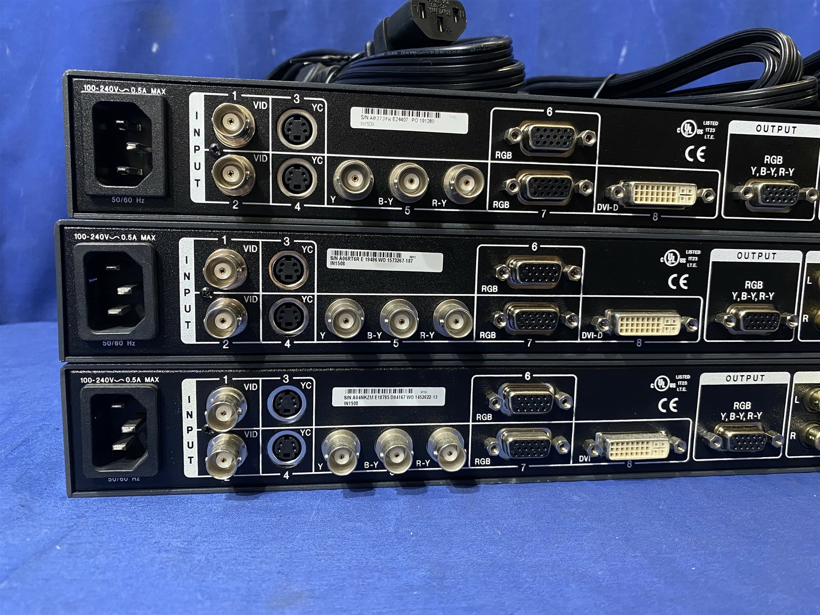 Lot of 3: Extron IN1508 Scaling Presentation Switcher Rack Ears and ...
