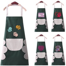 Chef Apron Kitchen Waterproof Pocket Cooking Catering Butcher Unisex Gown UK