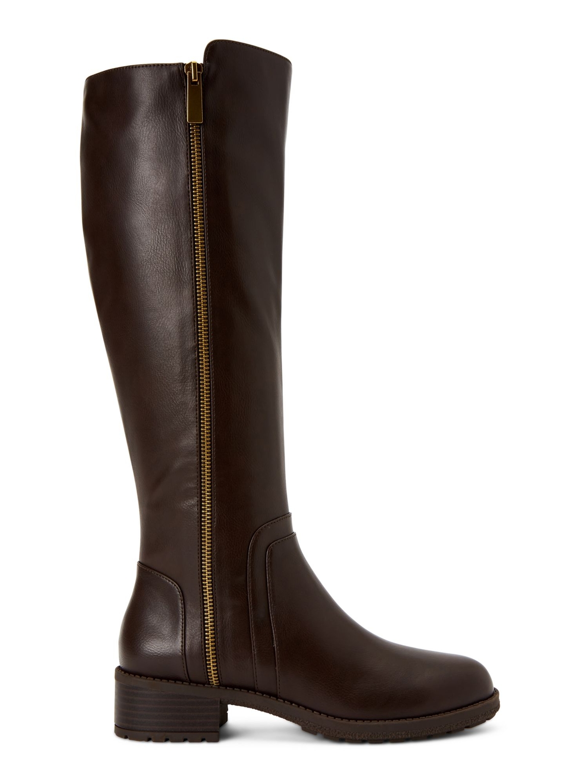 STYLE & COMPANY Womens Brown Round Toe Zip-Up Boots 6.5