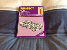  PEUGEOT 405 Owners workshop manual 1988 to Oct 1992 1580cc 1905cc