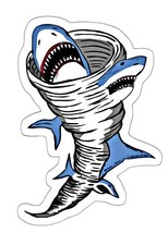 Shark Sticker Tornado Great White Sharknado Predator Sea Ocean (3 Inch)