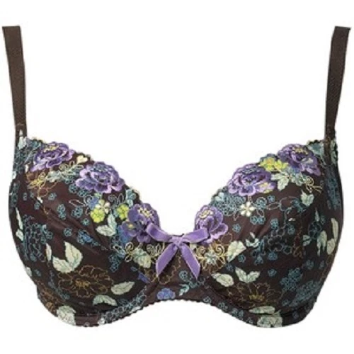 Sujetador Freya MIRANDA Marrón Chocolate Floral 4291 UW 34D y 4296 Boyshort M Foto 4 de 4