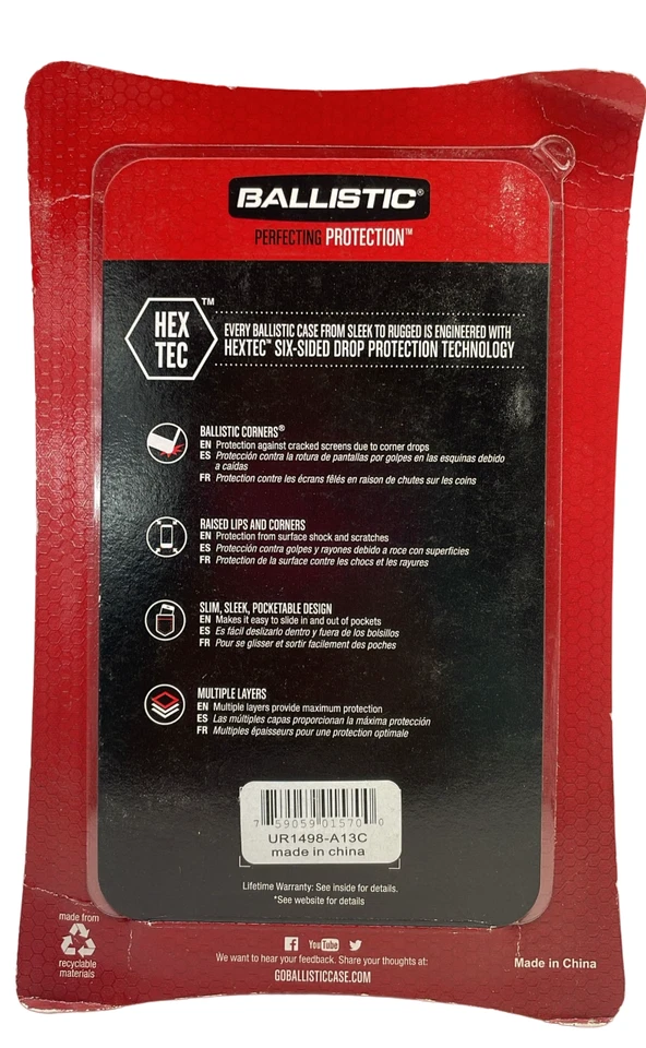 Funda Ballistic Urbanite para Samsung Galaxy Note 4, Blanco/Gris Foto 3 de 4