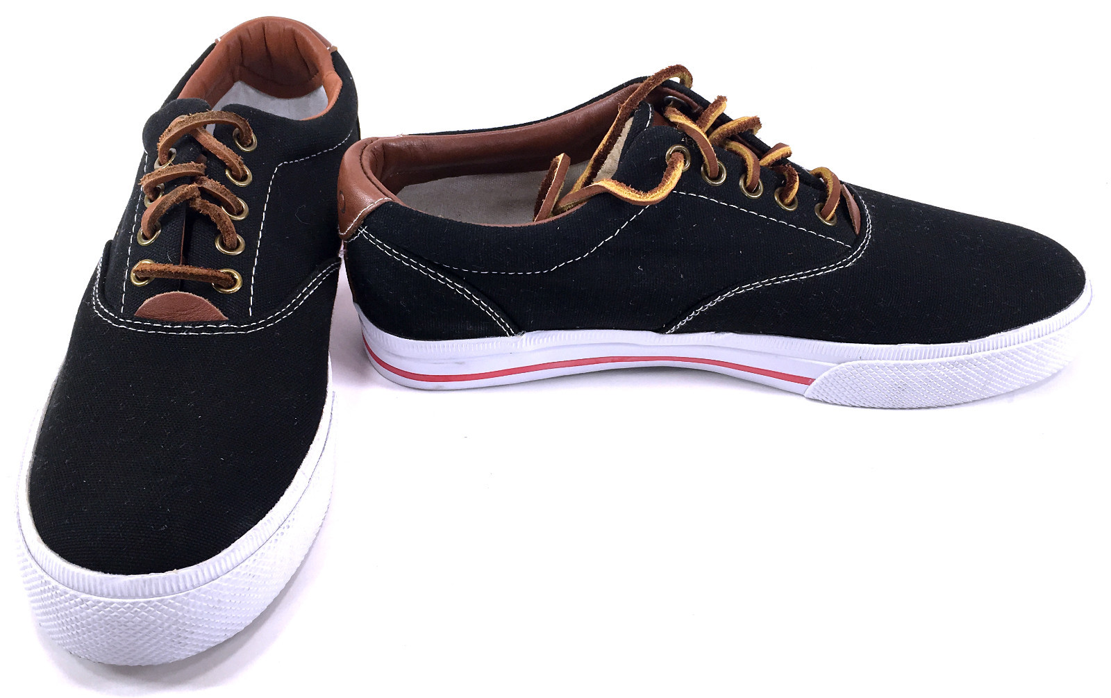 Polo Ralph Lauren Shoes Vaughn Athletic Canvas Black/Brown Sneakers Size 8.5 Polo Ralph Lauren Shoes Vaughn Athletic Canvas Black/Brown Sneakers Size 8.5