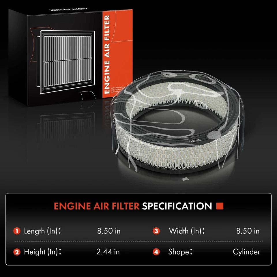 Filtro de aire del motor para Chevrolet Celebrity S10 Blazer GMC Safari Pontiac Phoenix Foto 2 de 4