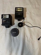Vintage Camera Lot Vivitar Flash Spectrum Flash Lens Cover Cosmicar TV Lens