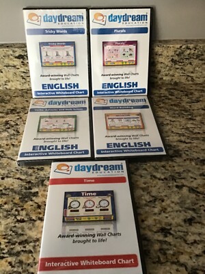 DAYDREAM EDUCATION / LOT OF 5 INTERACTIVE WHITEBOARD SOFTWARE / NEW