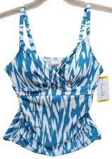 NEW Anne Cole Limited Edition UPF 50 Women's Medium Tankini Top Turquoise L5