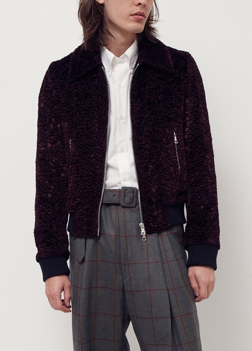 Mens Dries Van Noten Vox Jacket Plum Purple L Large