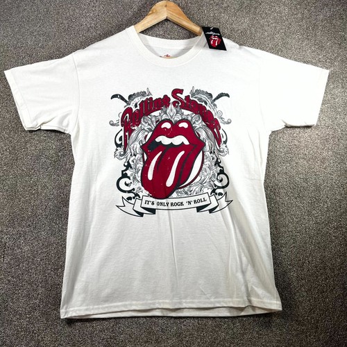 The Rolling Stones T-Shirt Herren Medium Weiß Its Only Rock n Roll Grafikdruck