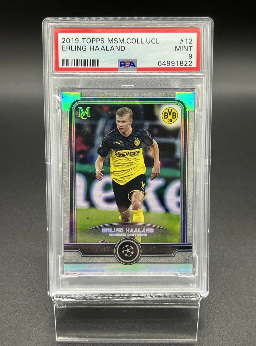 PSA9!! 2019 TOPPS MUSEUM COLLECTION UCL Erling Haaland SILVER SSP POP6 RC Rookie