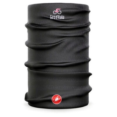 Tour De Cou Castelli Giro D'Italia 2024 Noir - Neck Gaitor Unisexe, 100% Polyester, Actif