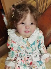 30inch Realistic Toddler Girl Reborn Baby Doll Rooted Mohair Handmade Toys Gift