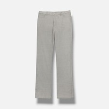 Zegna Men's Gray Wool Solid Flat Front Straight-Leg Dress Pants Size 34