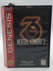 1995 Mortal Kombat 3 Video Game For Sega Genesis T-97116 (G)